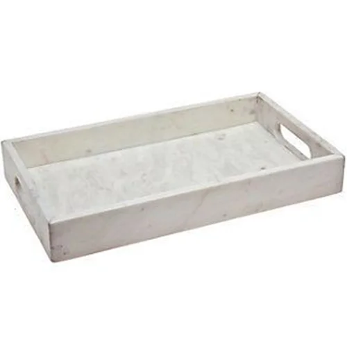 Marble Brass Service Tray